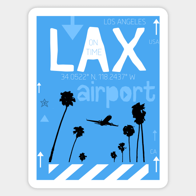 LAX airport 281222Xa Sticker by Woohoo